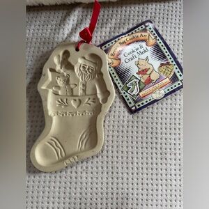 Vintage Brown Bag Cookie Art – “Santa’s Stocking” Mold (1997)